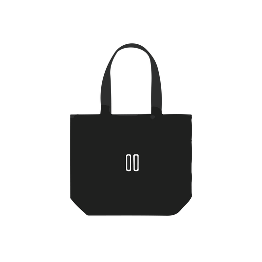 Embroidered Tote Bag - Black