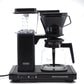 Black Technivorm Moccamaster coffee maker with glass carafe